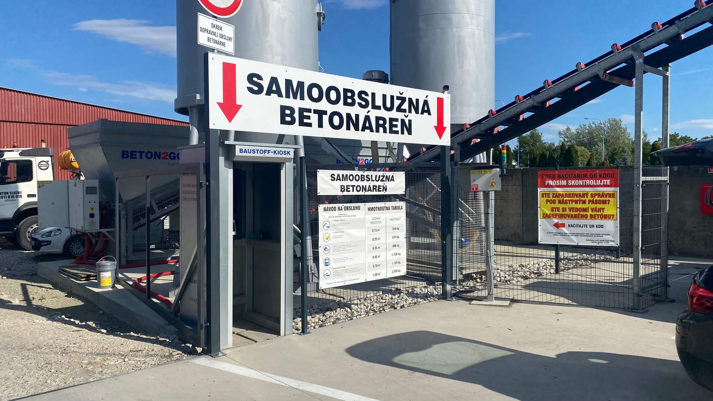 Samoobslužná betonárka v Leviciach už otvorená s naším kioskom!